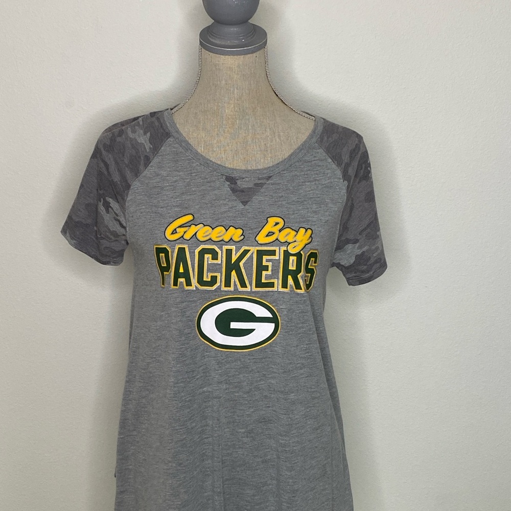 Green Bay Packers Gray T-Shirt - short sleeve